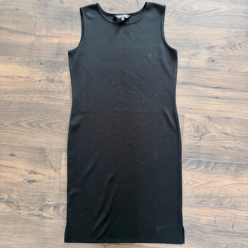 Ming Wang Classic Black Midi Dress